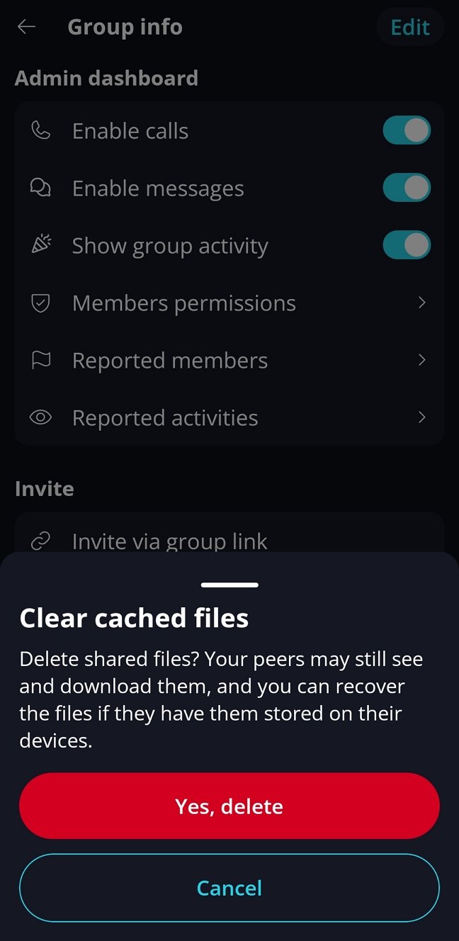 Clear Cache 🧹 · Mobile Confirm the removal when prompted.