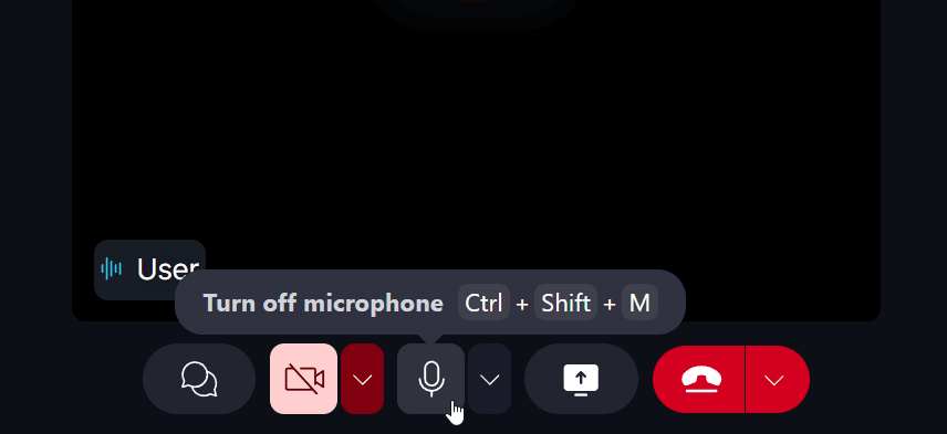 Sound issues Unmute the microphone in the call options panel:.